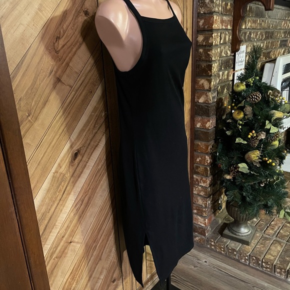 Old Navy Women’ XL Black Ribbed Tank Top Midi Dress - Picture 3 of 6